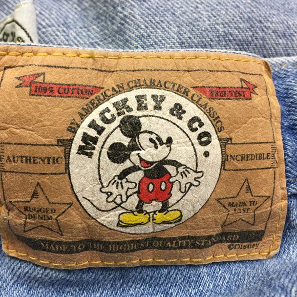 Vintage Mickey & Co Jeans Boys Girls Size 10 Blue Denim Embroidered 100% Cotton - Picture 9 of 14